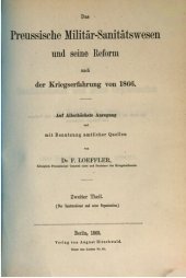 book Das preußische Militär-Sanitätswesens und seine Reform nach der Kriegserfahrung von 1866