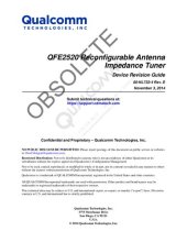 book QFE2520 Reconfigurable Antenna Impedance Tuner Device Revision Guide