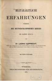 book Militärärztliche Erfahrungen während des Deutsch-Französischen Krieges im Jahre 1870/71