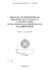 book Indagini archeometriche relative alla ceramica a vernice nera: nuovi dati sulla provenienza e la diffusione