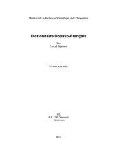 book Dictionnaire Doyayo-Français