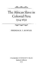 book The African Slave in Colonial Peru 1524-1650