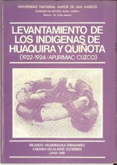 book Levantamiento de los indígenas de Huaquira y Quiñota (1922-1924, Apurímac - Cuzco)