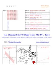 book Man+Machine Review Of Maple Crisis: 1993-2004