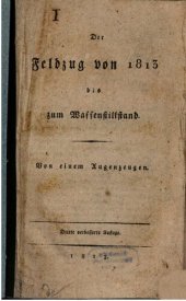 book Der Feldzug 1813 bis zum Waffenstillstand