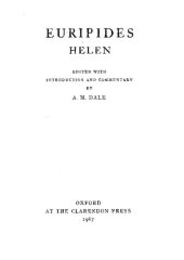 book Euripides: Helen (edited with introduction and commentary)