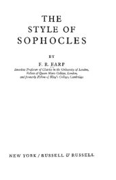 book The style of Sophocles