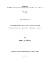 book Proceedings of The 27th International Business Information Management Association Conference; Innovation Management and Education Excellence Vision 2020: From Regional Development Sustainability to Global Economic Growth