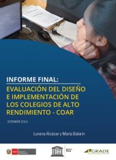 book Evaluación del diseño e implementación de los Colegios de Alto Rendimiento (COAR)