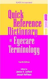 book Quick Reference Dictionary of Eyecare Terminology