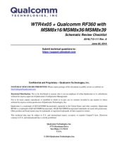 book WTR4x05 + Qualcomm RF360 with MSM8x16/MSM8x36/MSM8x39 Schematic Review Checklist