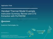 book Handset Thermal Model Example Instruction Summary Review and CTS Extraction with FloTHERM