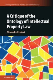 book A Critique Of The Ontology Of Intellectual Property Law