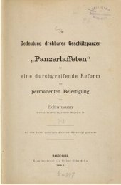 book Die Bedeutung drehbarer Geschützpanzer "Panzerlafetten" für eine durchgreifende Reform der permanenten Befestigung