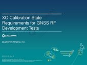 book XO Calibration State Requirements for GNSS RF Development Tests