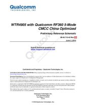 book WTR4905 with Qualcomm RF360 5-Mode CMCC China Optimized Preliminary Reference Schematic