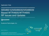 book MSM8916/MSM8936/MSM8939 Based WTR4605/WTR4905 RF Issues and Updates