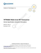 book WTR4905 Wafer-level RF Transceiver Device Specification (Advance Information)