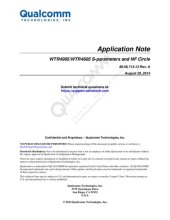 book WTR4905/WTR4605 S-parameters and NF Circle Application Note