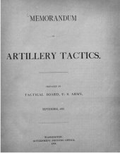 book Memorandum of Artillery Tactics