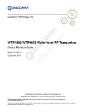 book WTR4905/WTR4605 Wafer-level RF Transceiver Device Revision Guide