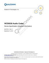 book WCD9335 Audio Codec Device Specification (Advance Information)