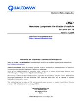 book QRD Hardware Component Verification Schedule