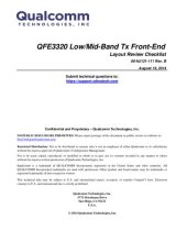 book QFE3320 Low/Mid-Band Tx Front-End Layout Review Checklist