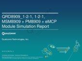 book QRD8909_1-2-1, 1-2-1, MSM8909 + PM8909 + eMCP Module Simulation Report