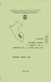 book Cuzco: Reforma Agraria y cambios en la propiedad de la tierra 1969-1974