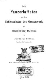 book Die Panzerlafetten auf dem Schiessplatze des Grusonwerk bei Magdeburg-Buckau