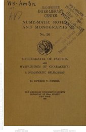 book Mithradates of Parthia and Hyspaosines of Characene: a numismatic palimpsest,