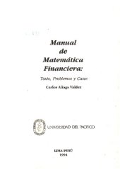 book Manual de matemática financiera: texto, problemas y casos