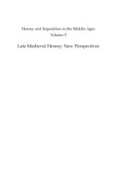 book Late Medieval Heresy: New Perspectives