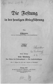 book Die Festung in der heutigen Kriegführung