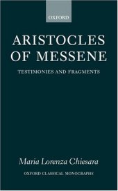 book Aristocles of Messene: testimonia and fragments