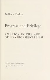 book Progress and Privilege - America in Age of Environmentalism