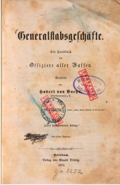 book Generalstabsgeschäfte : Ein Handbuch für Offiziere aller Waffen