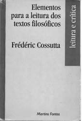 book Elementos Para A Leitura Dos Textos Filosóficos