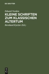 book Kleine Schriften zum klassischen Altertum