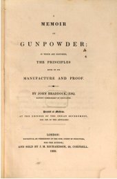 book A Memoir on Gunpowder, in which are described the principles of both its manufacture and proof