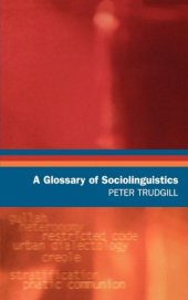 book A Glossary of Sociolinguistics