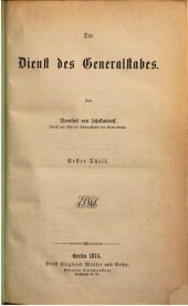 book Der Dienst des Generalstabes