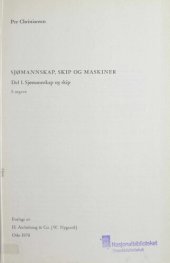 book Sjømannskap - skip og maskiner 1 : Sjømannskap og skip