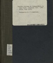 book Partido Africano da Independência de Cabo Verde. Documentos do II Congresso. O Estado