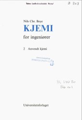 book Kjemi for ingeniører. 2 : Anvendt kjemi