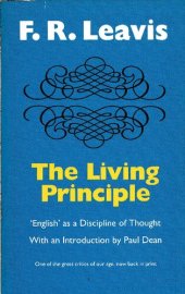 book The Living Principle: 'English' As a Discipline of Thought