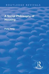 book A Social Philosophy of Housing