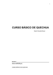 book Curso básico de quechua