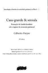 book Casa-grande & senzala: Formação da família brasileira sob o regime da economia partriarcal